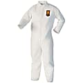 Kleenguard A40 Coveralls - Zipper Front - 3-Xtra Large Size - Liquid, Flying Particle Protection - White - Comfortable, Zipper Front, Breathable - 25 / Carton