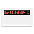 Tape Logic® "Packing List Enclosed" Envelopes, Panel Face, Red, 5 1/2" x 10" Pack Of 1,000