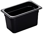 Cambro H-Pan High-Heat GN 1/4 Food Pans, 6"H x 6-3/8"W x 10-7/16"D, Black, Pack Of 6 Pans 1 thumbnail image