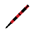 Monteverde™ Regatta™ Luxury Fountain Pen, Medium Point, 0.7 mm, Red Barrel, Black Ink