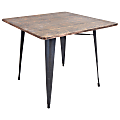 Lumisource Oregon Dining Table, Square, Gray/Wood
