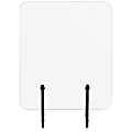 Bi-silque Frameless Glass Desktop Barrier - 47.3" Width x 0.2" Depth x 35.4" Height - 1 Each - Translucent - Glass 1 thumbnail image