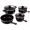 Gibson Home Chef Du Jour 7-Piece Cookware Set, Black 1 thumbnail image