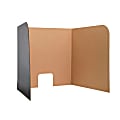 Flipside Products Computer Lab Privacy Screens, Small, Kraft/Black, Pack Of 12 Screens