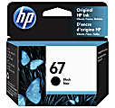HP 67 Black Ink Cartridge, 3YM56AN