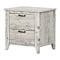 South Shore Lionel 2-Drawer Nightstand, 23-1/4"H x 22-3/4"W x 18-1/4"D, Seaside Pine