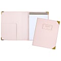 Mead® Cambridge® Padfolio, 7" x 9 1/4", Pastel Pink/Gold 1 thumbnail image