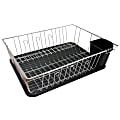 Better Chef Dish Rack With Draining Tray, 22", Chrome/Black