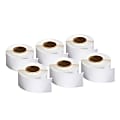 DYMO® Mailing Address Labels For LabelWriter® Label Printers, 1 1/8" x 3 1/2", White, 130 Labels Per Roll, Pack Of 6 Rolls 1 thumbnail image