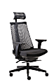 Boss Contemporary Ergonomic Mesh High-Back Chair, Headrest, Poly/Fabric, Black