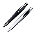 FORAY® Focus Fine Writing Ballpoint Pen, 0.7 mm, Medium Point, Silver Barrel, Blue Ink 1 thumbnail image