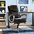 Serta Smart Layers Arlington AIR Ergonomic Bonded Leather High-Back Executive Chair, Brown 1 thumbnail image