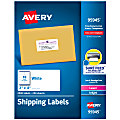 Avery® Shipping Labels With Sure Feed® Technology, 95945, Rectangle, 2" x 4", White, Pack Of 2,500 Labels 1 thumbnail image