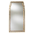 Baxton Studio Queen Anne Art Deco Wall Mirror, 50" x 26", Antique Gold