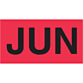 Tape Logic® Permanent Inventory Label Roll, Month-Style, "JUN," 3" x 2", Red, Roll Of 500 1 thumbnail image