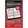 AT-A-GLANCE® Burkhart's Day Counter® Refill, 4 1/2" x 7 3/8", 30% Recycled, January-December 2018 (E71250-18)