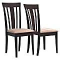 Monarch Specialties Asher Dining Chairs, Beige/Cappuccino, Set Of 2 Chairs