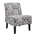 Linon Winston Accent Chair, Gray Damask/Black 1 thumbnail image