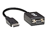 Tripp Lite Displayport to VGA Adapter Converter Active M/F 6in 50 Pack - First End: 1 x DisplayPort Male Digital Audio/Video - Supports up to 1920 x 1200 - Nickel Plated Connector - Black - 50 Pack