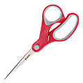 Scotch® Multipurpose Scissors, 7", Pointed, Gray/Red 1 thumbnail image