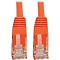 Tripp Lite Cat6 Cat5e Gigabit Molded Patch Cable RJ45 MM 550MHz Orange 15ft - 128 MB/s - 15 ft - Orange 1 thumbnail image