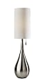 Adesso® Christina Table Lamp, 34-1/2"H, White Shade/Brushed Steel Base 1 thumbnail image