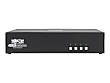 Tripp Lite Secure KVM Switch, Dual Monitor, DVI to DVI - 4-Port, NIAP PP3.0 Certified, Audio - KVM / audio switch - 4 x KVM / audio - 1 local user - desktop - TAA Compliant