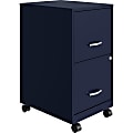 NuSparc 2-Drawer Mobile File Cabinet, Navy, 1 Each
