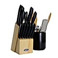 Gibson Home Westminster 23-Piece Carbon Stainless Steel Cutlery Set, Black