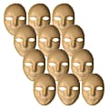 Creativity Street Papier Mache Masks, 8" x 5-1/4", Tan, Pack Of 12 Masks 1 thumbnail image