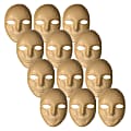 Creativity Street Papier Mache Masks, 8" x 5-1/4", Tan, Pack Of 12 Masks