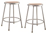 National Public Seating Hardboard Science Stools, 24"H, Brown/Gray, Pack Of 2 Stools 1 thumbnail image