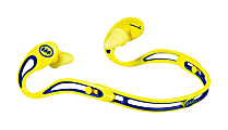 E-A-R Swerve Banded Corded Hearing Protectors - Lightweight, Durable, Ergonomic Design, Comfortable, Flexible - Noise, Noise Reduction Rating Protection - Foam Earplug, Plastic, Acrylonitrile Butadiene Styrene (ABS), Polyurethane - Yellow - 1 Each