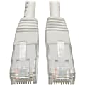 Tripp Lite 10ft Cat6 Gigabit Molded Patch Cable RJ45 M/M 550MHz 24AWG White - 1x RJ-45 Male Network - N200010WH 1 thumbnail image