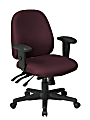 Office Star™ Work Smart Ergonomic Multifunction High-Back Chair, 38-1/4"H , Burgundy/Black