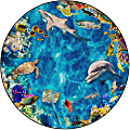 Flagship Carpets Into The Sea Round Area Rug, 6', Multicolor 1 thumbnail image