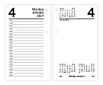 AT-A-GLANCE® Daily Loose-Leaf Desk Calendar Refill, 3-1/2" x 6", January to December 2021, E71750