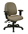 Office Star® Work Smart Ergonomic Multifunction Mid-Back Chair, 41 1/2"H x 25"W x 25 1/2"D, Twig/Black