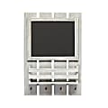 Elegant Designs Chalkboard Sign With Key Holder Hooks And Mail Storage, 20”H x 14”W x 3-1/2”D, Gray Wash 1 thumbnail image