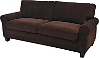 Serta® Copenhagen Deep-Seating Sofa, 73", Brown/Espresso