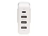 Tripp Lite Portable Power Expansion Hub for Apple USB-C Power Adapter - 4 Ports (3 USB-A, 1 USB-C 45W) - Power adapter - 45 Watt - 2.4 A - PD 3.0, QC 3.0 - 4 output connectors (USB Type A, 2 x USB, 24 pin USB-C) - white