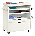 Sauder® Craft Pro Mobile Craft Cart, 36"H x 37 1/4"W x 19 1/2"D, Soft White 1 thumbnail image