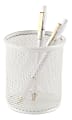 Office Depot® Brand Mesh Pencil Cup, 4-1/5”H x 3-1/2”W x 3-1/2”D, White 1 thumbnail image