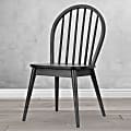 Glamour Home Astra Rubberwood Dining Accent Chairs, Black, Set Of 2 Chairs 1 thumbnail image