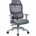 Lorell Ripley High Mesh-Back Chair with Articulating Lumbar Support - High Back - Gray - Fabric, Mesh - 1 Each 1 thumbnail image