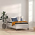 Flash Furniture Capri Hybrid Mattress, Twin Size, 10”H x 39”W x 75”D, White