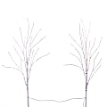 Nearly Natural White Birch 30”H Artificial Christmas Trees With Micro LED Lights, 30”H x 15”W x 1”D, Green, Set Of 2 Trees 1 thumbnail image