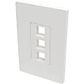 Eaton Tripp Lite Series 3-Port Keystone Single-Gang Faceplate, White, TAA - 3 x Total Number of Socket(s) - 1-gang - White - Polycarbonate 1 thumbnail image