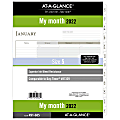 AT-A-GLANCE Monthly Planner Calendar Refill, Folio Size, 8 1/2" x 11", January 2022 to December 2022 1 thumbnail image