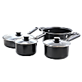 Better Chef 7-Piece Deluxe Stainless-Steel Non-Stick Cookware Set, Black